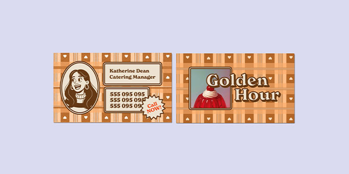 Retro business card design