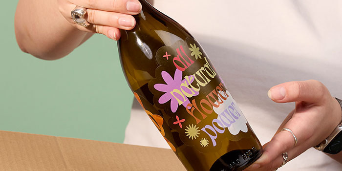 Clear Label for wine bottle.