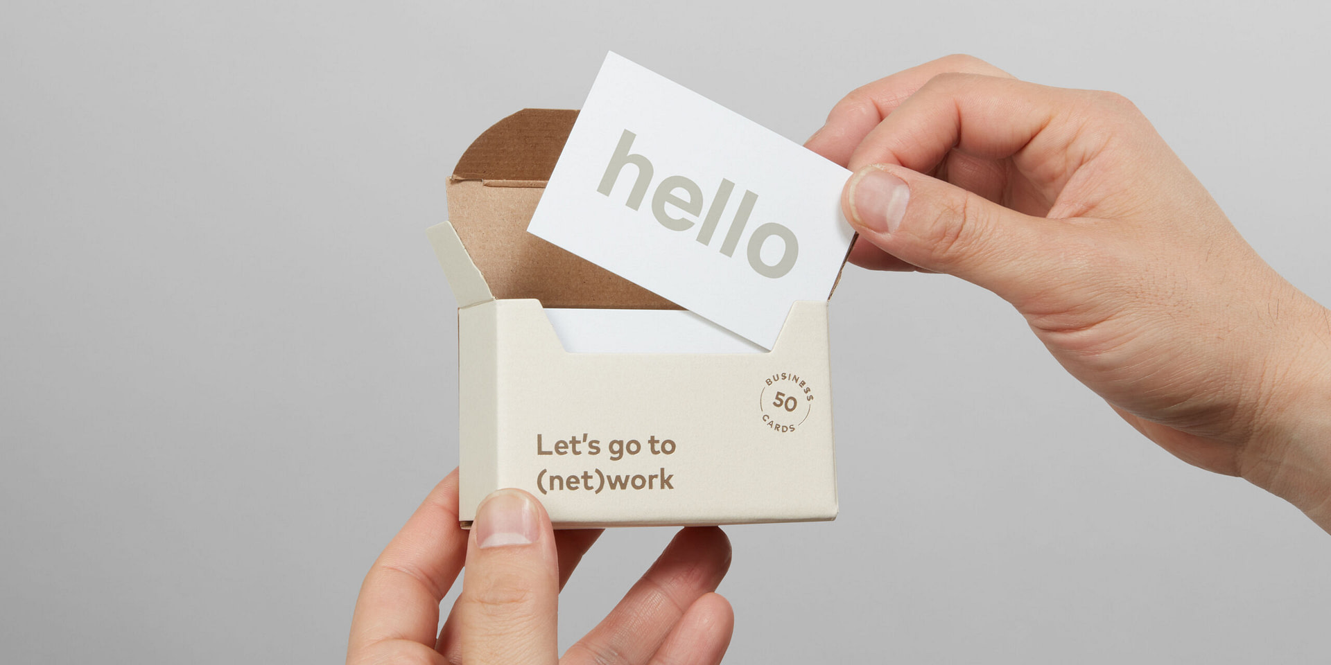 MOO Business Card box packaging detail