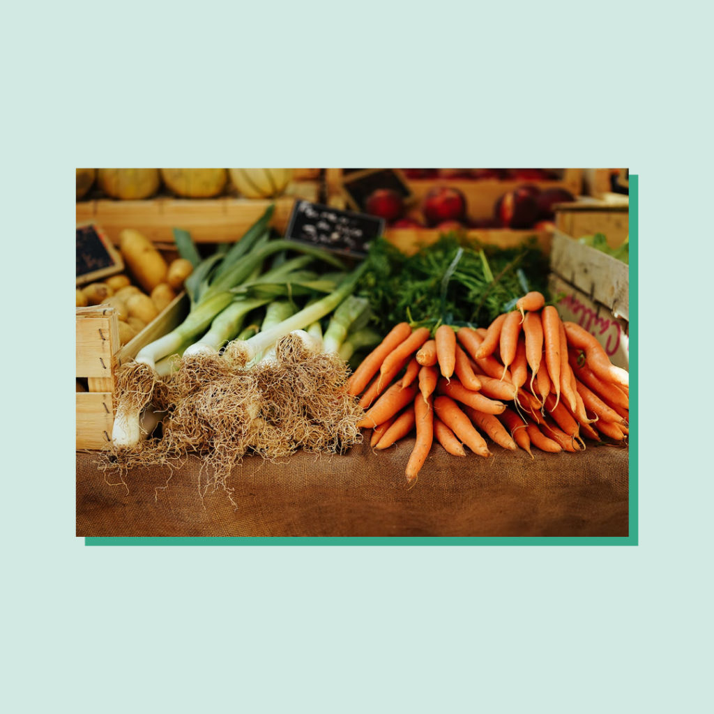 Fresh produce found at the Providence, RI farmer's market