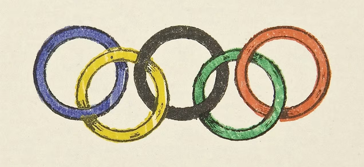 A sketch of the five Olympic rings