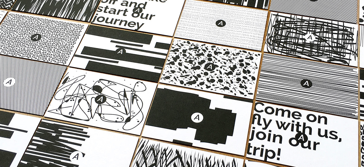 Black and white business cards