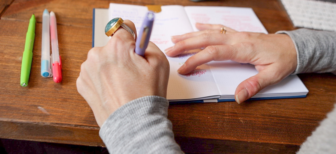 A MOO client using their custom made planner to plan out their busy work day