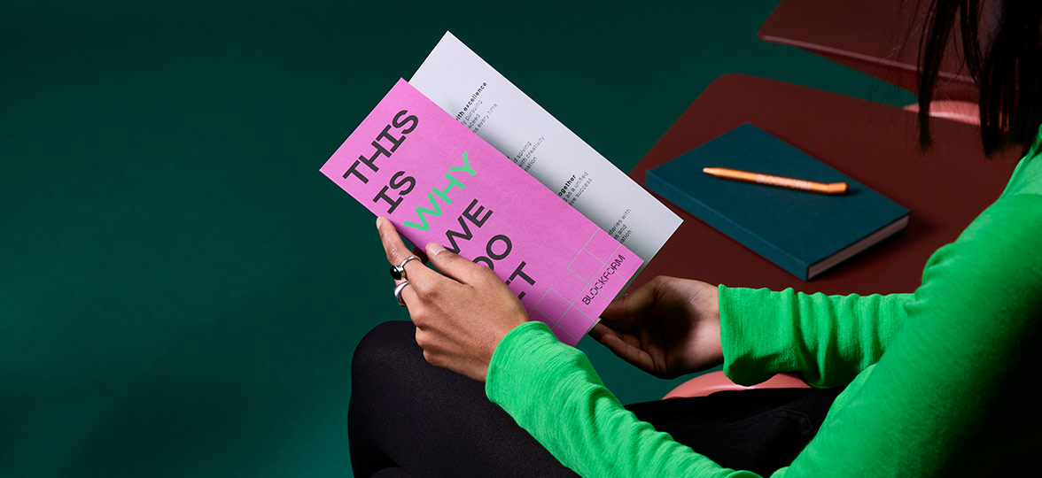 Make your trade show print eco friendly with a MOO brochure