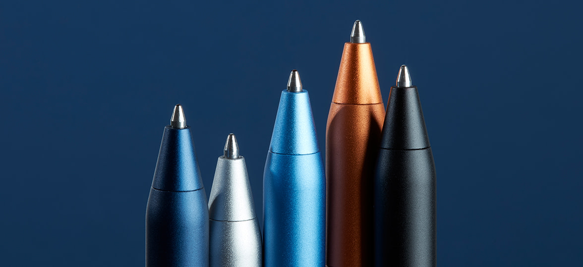 MOO's new Twist Pen in a variety of colours.