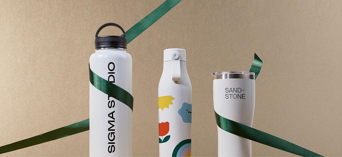 Branded Drinkware can be great gifts.