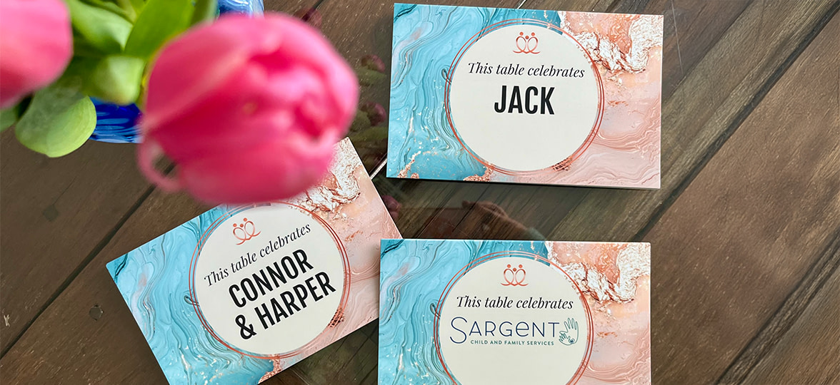 Postcards for table name cards.