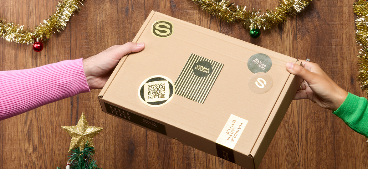 Gift being handed over.