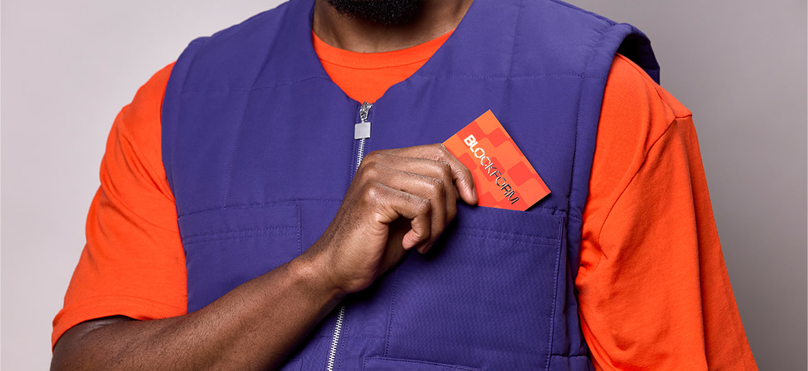 Someone holding a Business Card.