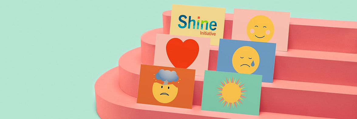 6 cards with various emojis evoking emotions and mental states