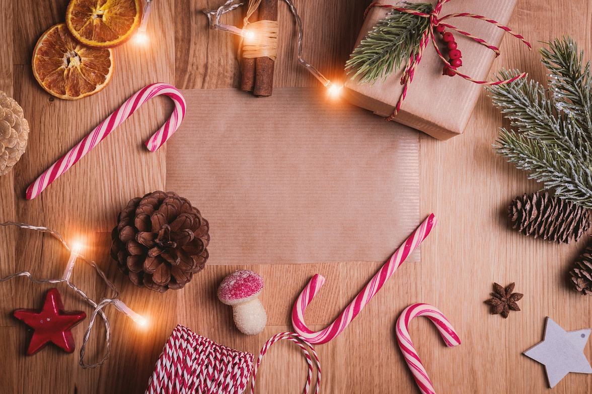 Sugar canes and presents