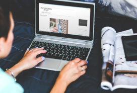 Person looking at website