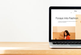 Fashion photography website on laptop