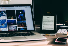 laptop at desk