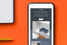 MOO email newsletter for businesses viewed on mobile