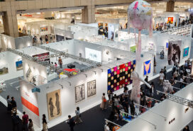 Aerial view of custom trade show displays