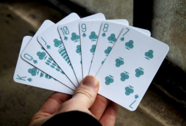 Isaac Gibsons playing card business cards