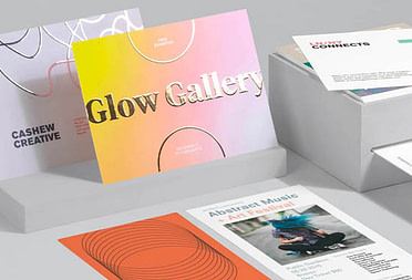 MOO Postcards in various sizes and designs