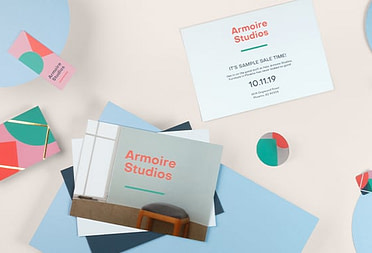 Marketing materials including postcards