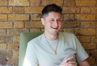 Chris Wilson, senior manager of customer operations at MOO, in the MOO office
