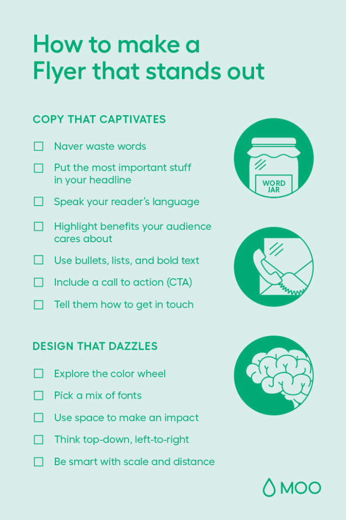How to make a flyer checklist.