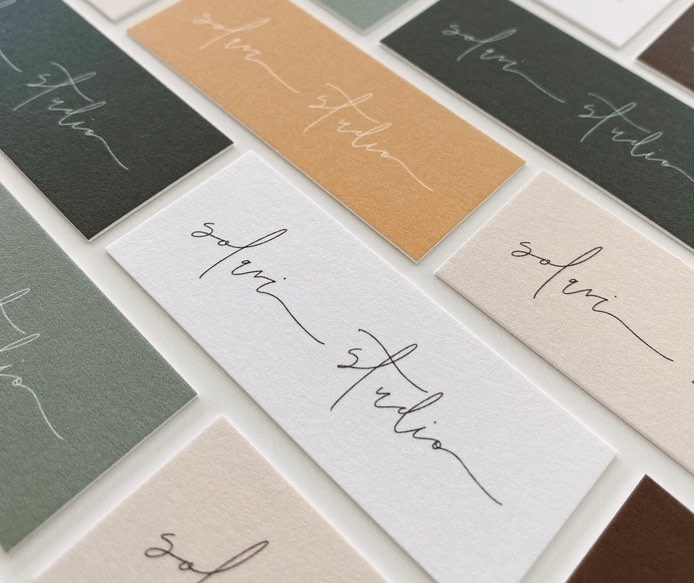 Printfinity minicards laid in a grid