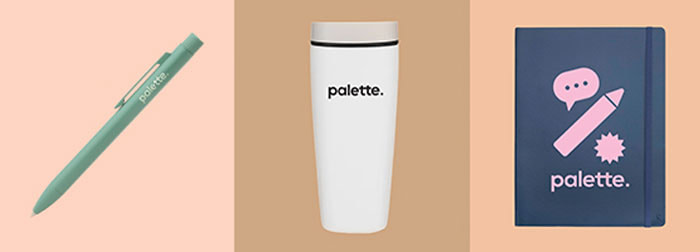 Branded merch kit.