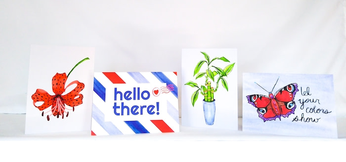 Various cute greeting card designs by JBG Creates