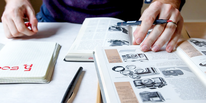 Designer creating the 500px logo