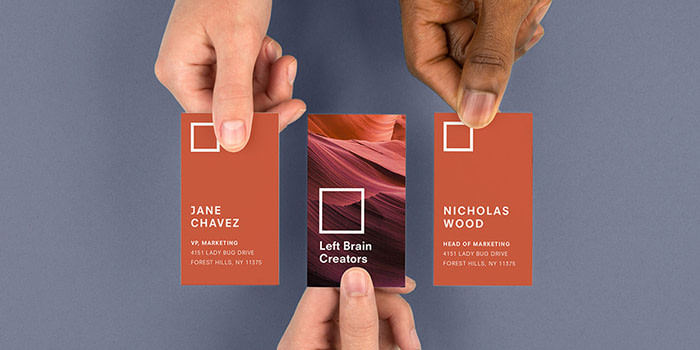Information on business cards