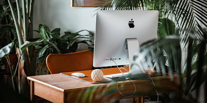 working from home with home office