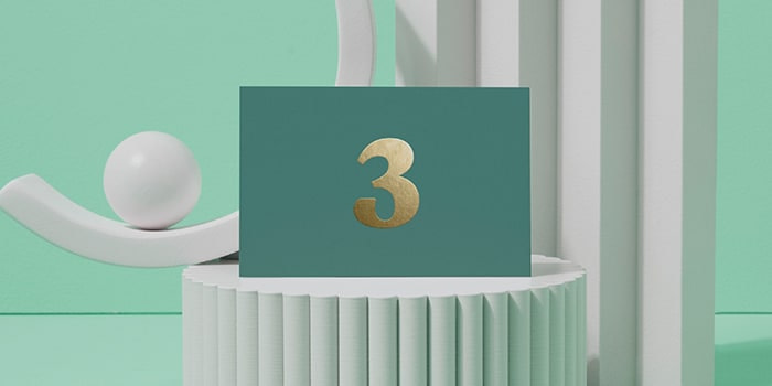 Green postcard with gold foil 3