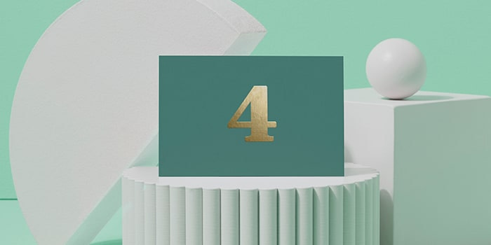 Green postcard with gold foil 4