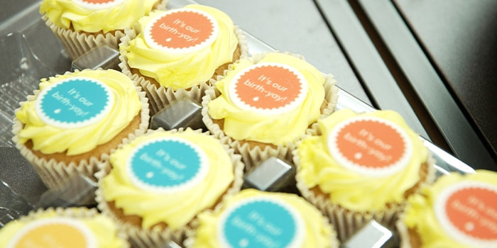 Birthday cupcakes for the MOO party