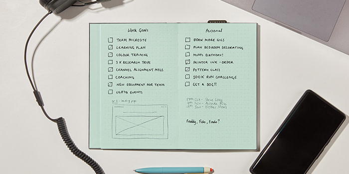 Very tidy spread on a MOO planner with two to-do lists