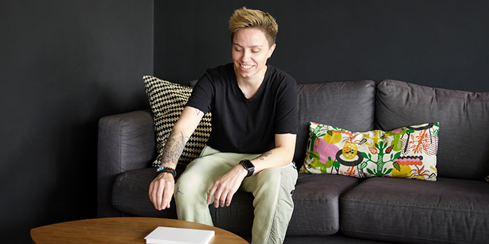 Portrait of Milda, machine operator at MOO