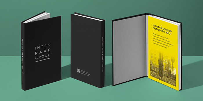 A sophisticated, monochrome Notebook product printed with MOO.com