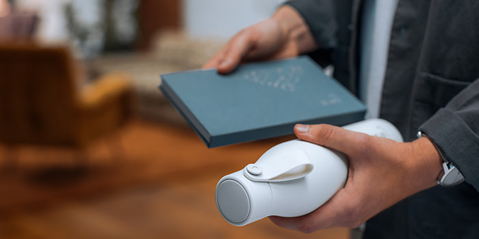 MOO Water Bottle and Notebook used as corporate gifts