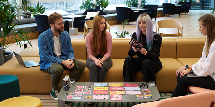 Queer Brewing meeting the MOO Design Services team in Camden