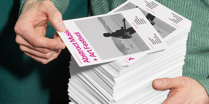 Festival Flyer printed in bulk on MOO Eco paper