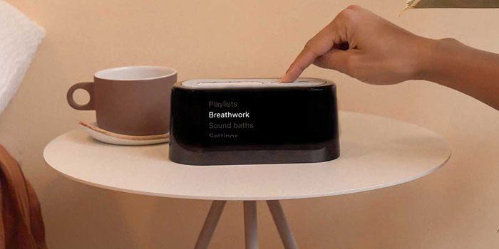 The Loftie Clock, designed to help reduce screen time for a better nights sleep.