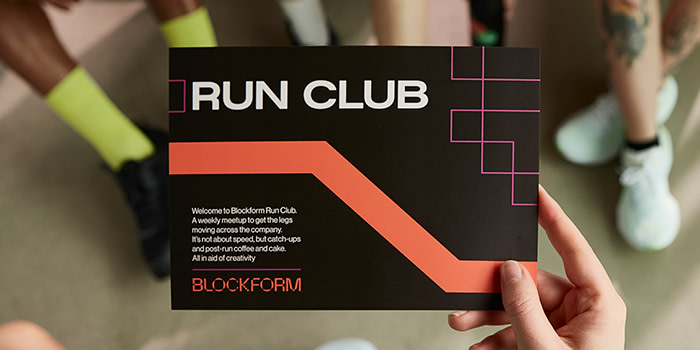 A Postcard for a company run club to promote employee wellness