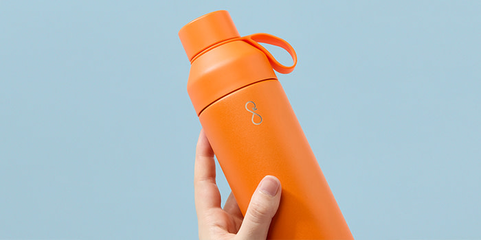 Orange Ocean Bottle reusable bottle.