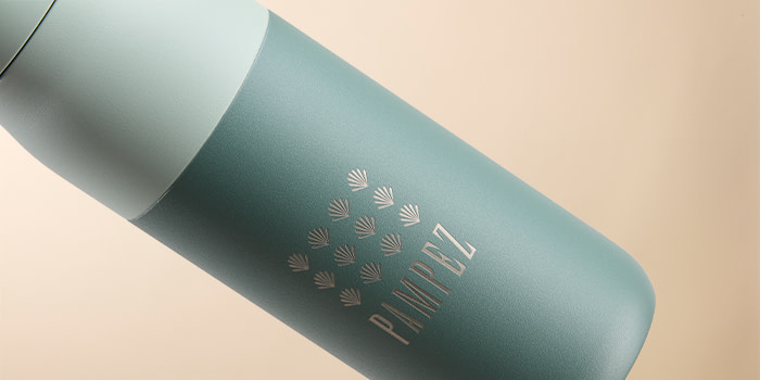 A branded Larq water bottle