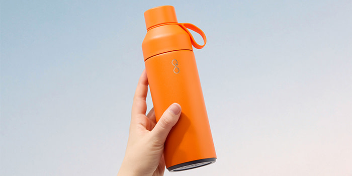 Ocean Bottle in orange.