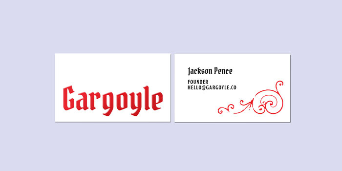 Gothic business card design