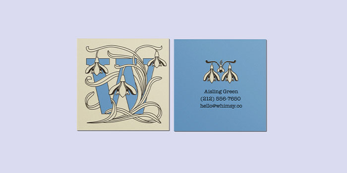 Fairytale inspired business card design