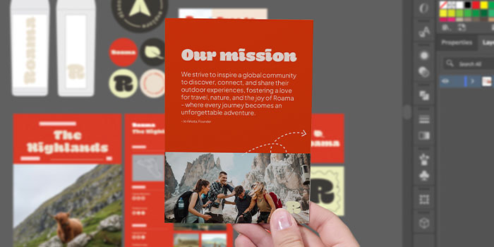 Person looking at Postcard.