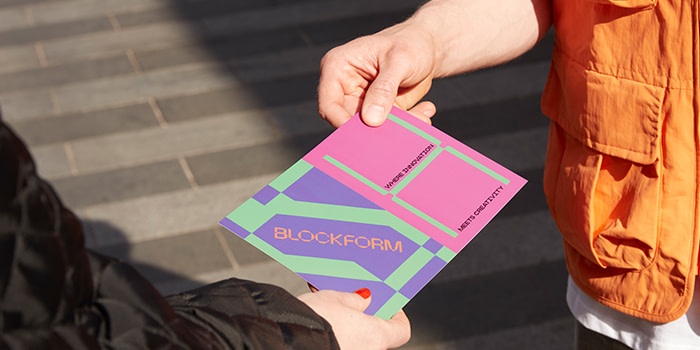 Person distributing Flyer.