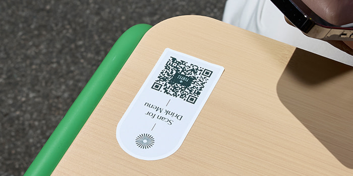 QR code Sticker on a box